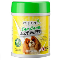 Espree (Эспри) Aloe Ear Care Pet Wipes - Влажные салфетки с алоэ вера для ушей для собак (60 шт./уп.) в E-ZOO