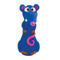 Petstages (Петстейджес) - Игрушка-пищалка для малых и средних пород собак "Синяя Крыса Розовый Нос"