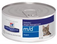 Hill's (Хиллс) Wet PD Feline m/d Diabetes Care (Diabetes/Weight Management) - Консервированный корм-диета со свининой для кошек при заболевании сахарным диабетом (156 г) в E-ZOO