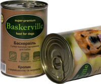Baskerville (Баскервиль) Консервы Кролик с вермишелью и морковкой для собак