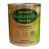 Baskerville (Баскервіль) Консерви Кролик з вермішеллю та морквою для собак (400 г) в E-ZOO
