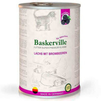 Baskerville (БаскервІль) Lachs Mit Brombeeren - Консервований корм супер-преміум класу з лососем і ожиною для кошенят всіх порід (400 г) в E-ZOO
