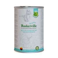 Baskerville (Баскервиль) Консервированный корм с олениной, кроликом и кошачьей мятой холистик для взрослых котов (400 г)