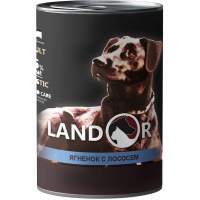 Landor (Ландор) Adult All Breed Lamb&Salmon - Консервированный корм с ягненком и лососем для собак всех пород (400 г)
