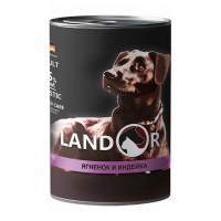 Landor (Ландор) Adult All Breed Lamb&Turkey - Консервований корм з ягням і індичкою для собак всіх порід (400 г) в E-ZOO