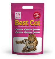 Best Cat (Бест Кэт) Pink Flowers - Наполнитель силикагелевый для кошачьего туалета (15 л)