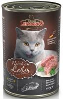 Leonardo (Леонардо) Reich an Leber - Консервированный корм с мясом птицы и печенью для кошек (400 г)