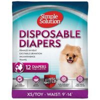 Simple Solution (Симпл Солюшн) Disposable Diapers X-Small /Toy - Подгузники гигиенические для маленьких собак (XS (12 шт./уп.))