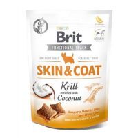 Brit Care (Брит Кеа) Dog Functional Snack Skin&Coat – Функциональное лакомство с крилем и кокосом для здоровой кожи и шерсти у взрослых собак всех пород (150 г)